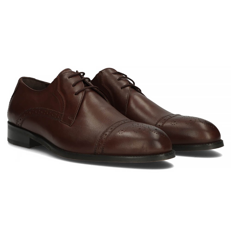 Chaussures en cuir Filippo 508 marron Café brun 1