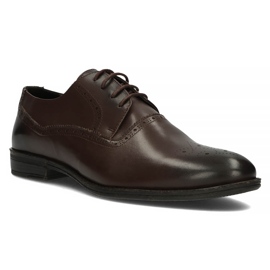 Chaussures en cuir Filippo 3615 marron Café brun 1