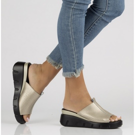 Babouches en cuir Filippo DK3594/22 Go doré 1