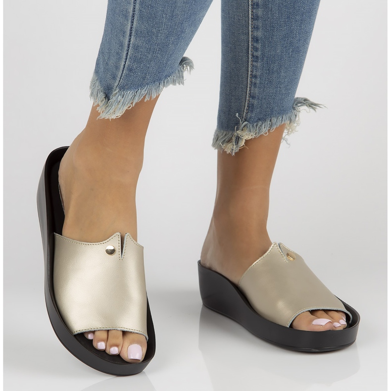 Babouches en cuir Filippo DK2059/22 Go doré 1