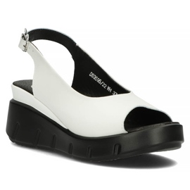 Sandales en cuir Filippo DS3595 / 22 Wh blanc 1