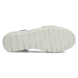 Sandales en cuir Filippo DS3501/22 Go Bk doré le noir d'or 1
