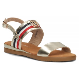 Sandales en cuir Filippo DS3603/22 Go doré d'or 1