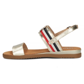 Sandales en cuir Filippo DS3603/22 Go doré d'or 2
