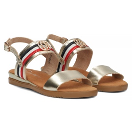 Sandales en cuir Filippo DS3603/22 Go doré d'or 3