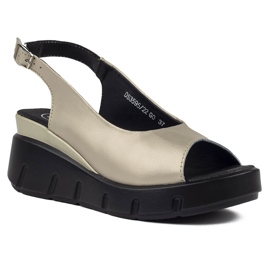 Sandales en cuir Filippo DS3595/22 Go doré d'or 4
