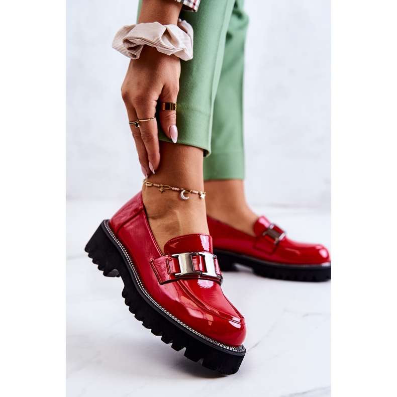 S.Barski Chaussures Corine Rouges En Cuir Verni 1