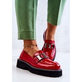 S.Barski Chaussures Corine Rouges En Cuir Verni 2