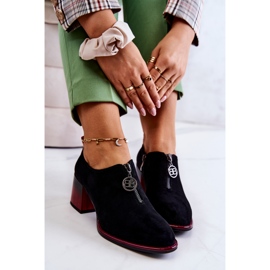 S.Barski Chaussures en daim à la mode sur un poteau Lorena noir et rouge le noir 7