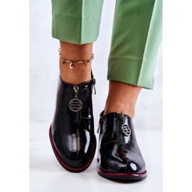 S.Barski Chaussures à la mode laquées sur un poteau Lorena noir et rouge le noir 4