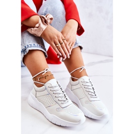 S.Barski Baskets Classiques Femme Blanc Carly blanche 9