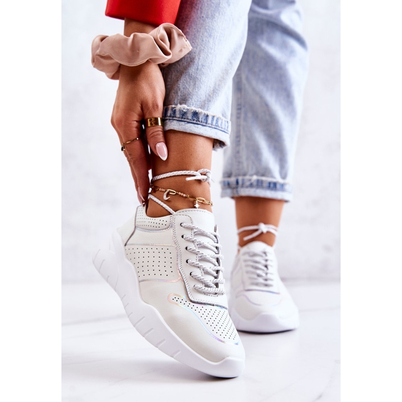 S.Barski Baskets Classiques Femme Blanc Carly blanche 1