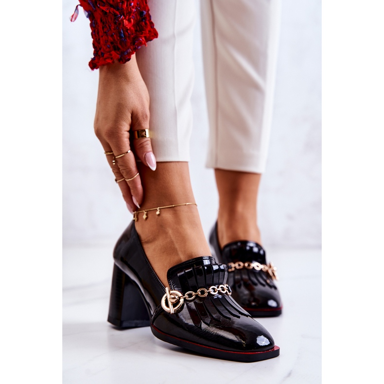 S.Barski Escarpins Jenice Noir Tendance Laqués 1