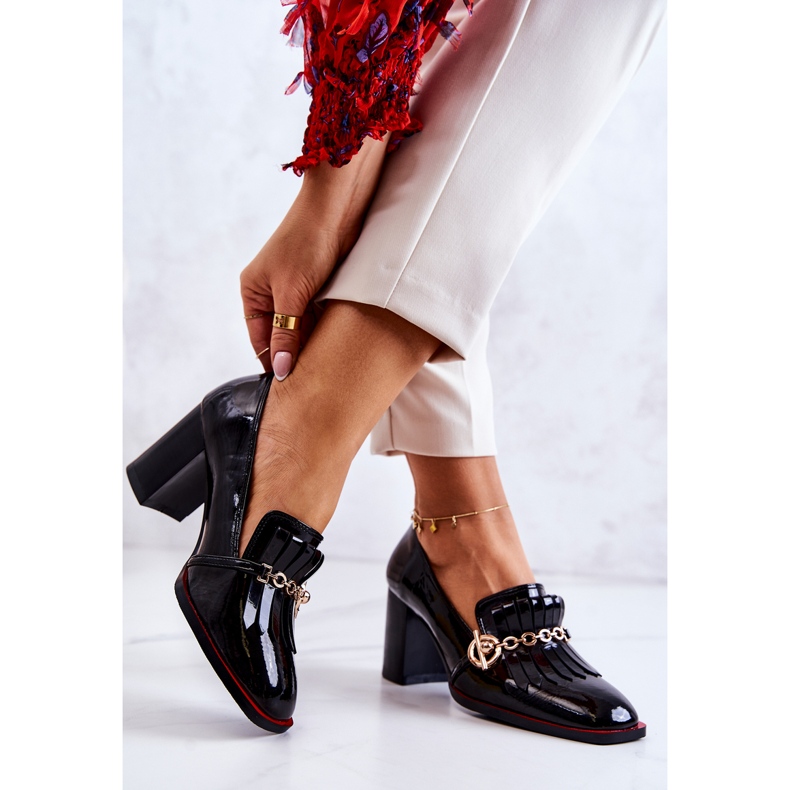 S.Barski Escarpins Jenice Noir Tendance Laqués le noir 2