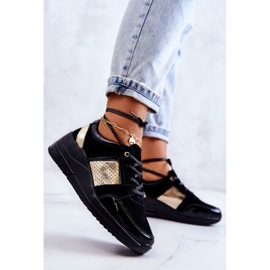 S.Barski Chaussures De Sport En Daim Pour Femmes Sur Un Compensé Noir Larson le noir 3