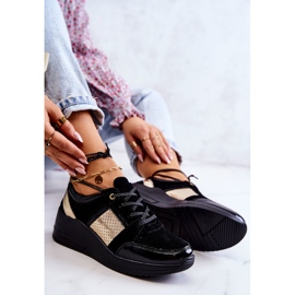S.Barski Chaussures De Sport En Daim Pour Femmes Sur Un Compensé Noir Larson le noir 5