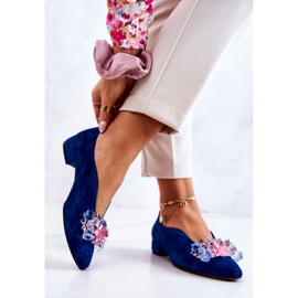 PA2 Chaussures élégantes en daim avec décoration McQueen bleu marine 2 PA2 Chaussures élégantes en daim avec décoration McQueen bleu marine 2