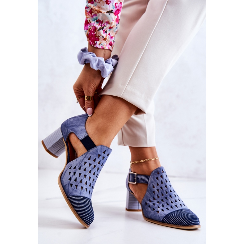 Botte Ajourée en Cuir pour Femme Maciejka 04962-06 Bleu 1 Botte Ajourée en Cuir pour Femme Maciejka 04962-06 Bleu 1