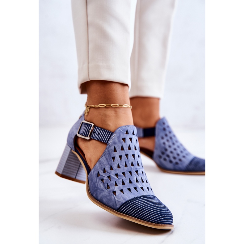 Botte Ajourée en Cuir pour Femme Maciejka 04962-06 Bleu 2 Botte Ajourée en Cuir pour Femme Maciejka 04962-06 Bleu 2