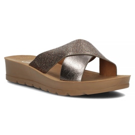 Filippo DK3611 / 22 pantoufles Gn bronze à canon argent gris 1