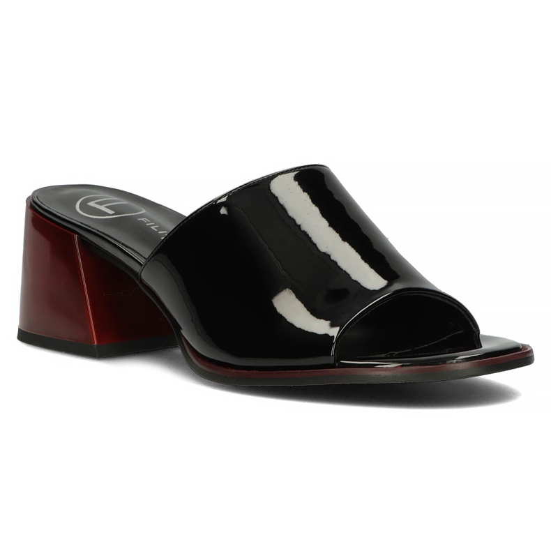 Chaussons en cuir Filippo DK3722/22 Bk noir 1