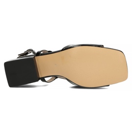 Sandales en cuir Filippo DS3742/22 Bk noir le noir 1