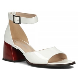 Sandales en cuir Filippo DS3723 / 22 Wh blanc 1