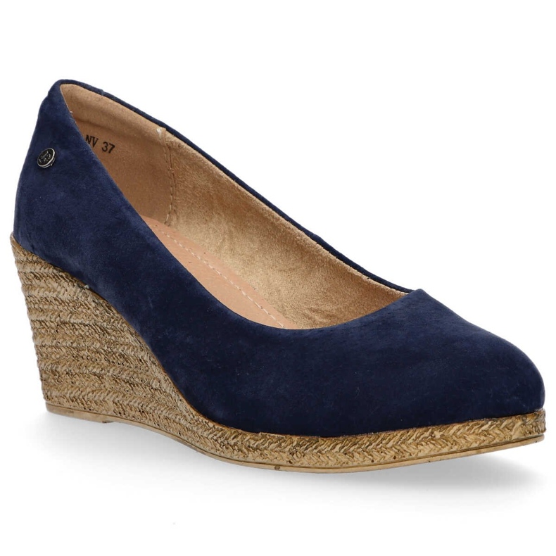Chaussures en cuir Filippo DP1328/20 Nv bleu marine jaune 1