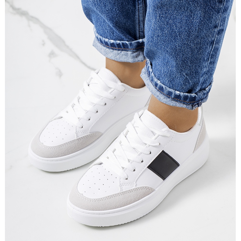 Espadrilles blanches pour femmes de l'Ontario le noir 1