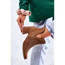 Bottines Daim Ajourées Lewski Shoes 3165 Camel brun 4