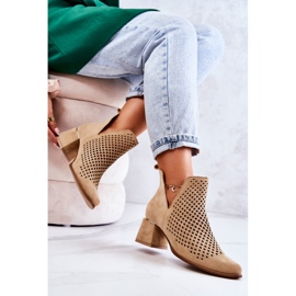 Bottines Daim Ajourées Lewski Shoes 3165 Beige 7