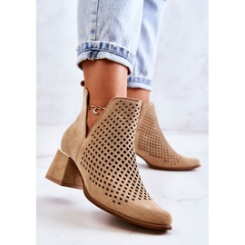 Bottines Daim Ajourées Lewski Shoes 3165 Beige 4