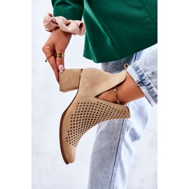 Bottines Daim Ajourées Lewski Shoes 3165 Beige 3