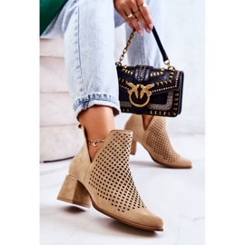 Bottines Daim Ajourées Lewski Shoes 3165 Beige 5