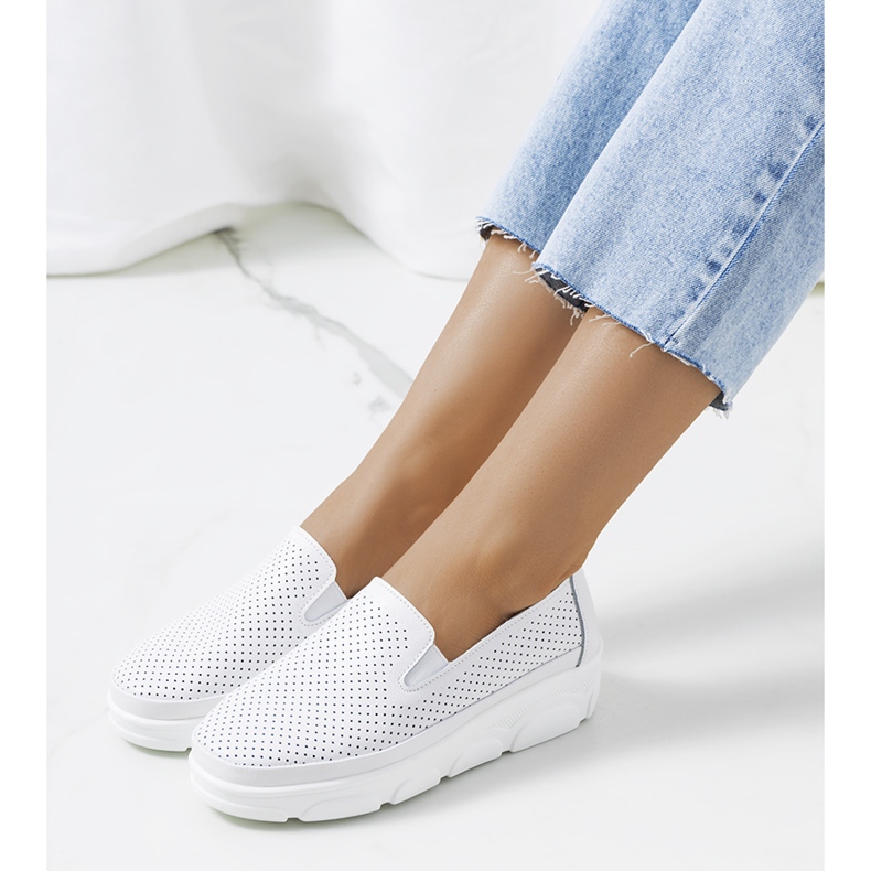 Baskets Velders en cuir blanc 1