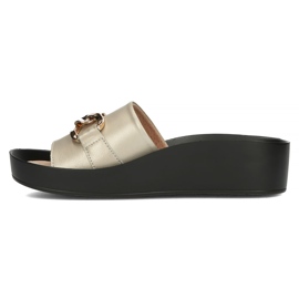 Babouches en cuir Filippo DK3590/22 Go doré 4