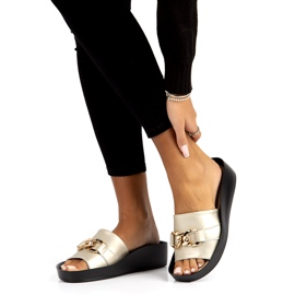 Babouches en cuir Filippo DK3590/22 Go doré 2