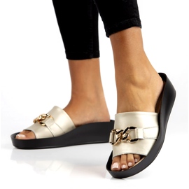 Babouches en cuir Filippo DK3590/22 Go doré d'or 1