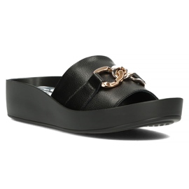 Chaussons en cuir Filippo DK3590 / 22 Bk noir 3