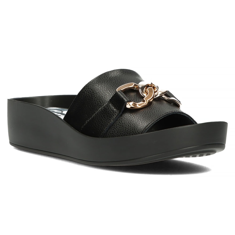 Chaussons en cuir Filippo DK3590 / 22 Bk noir le noir 3