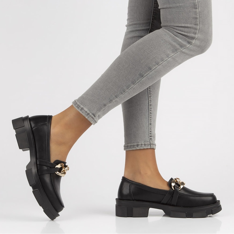 Chaussures en cuir Filippo DP3221 / 22 Bk noir le noir 2