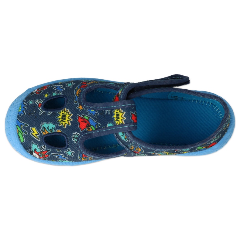 Befado chaussons enfants avec Velcro 533P021 bleu 3