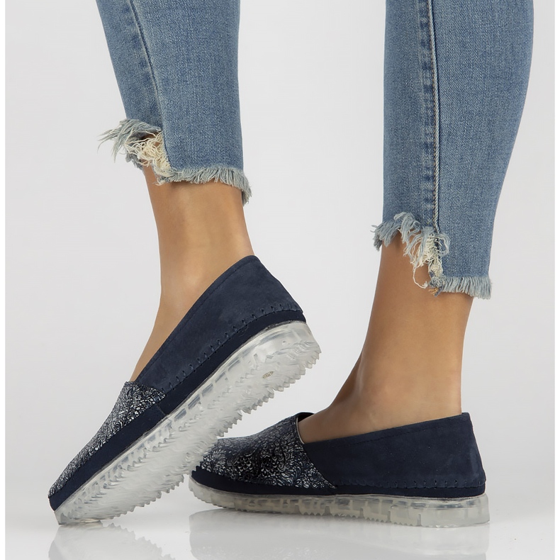 Chaussures en cuir Filippo DP2147/22 Nv bleu marine 2