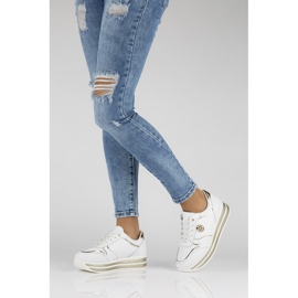 Baskets en cuir Filippo DP3682 / 22 Wh blanc blanche 5