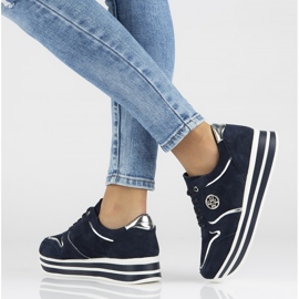 Baskets en cuir Filippo DP3682/22 Nv bleu marine 1