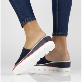 Babouches en cuir Filippo DK3635/22 Nv bleu marine 1