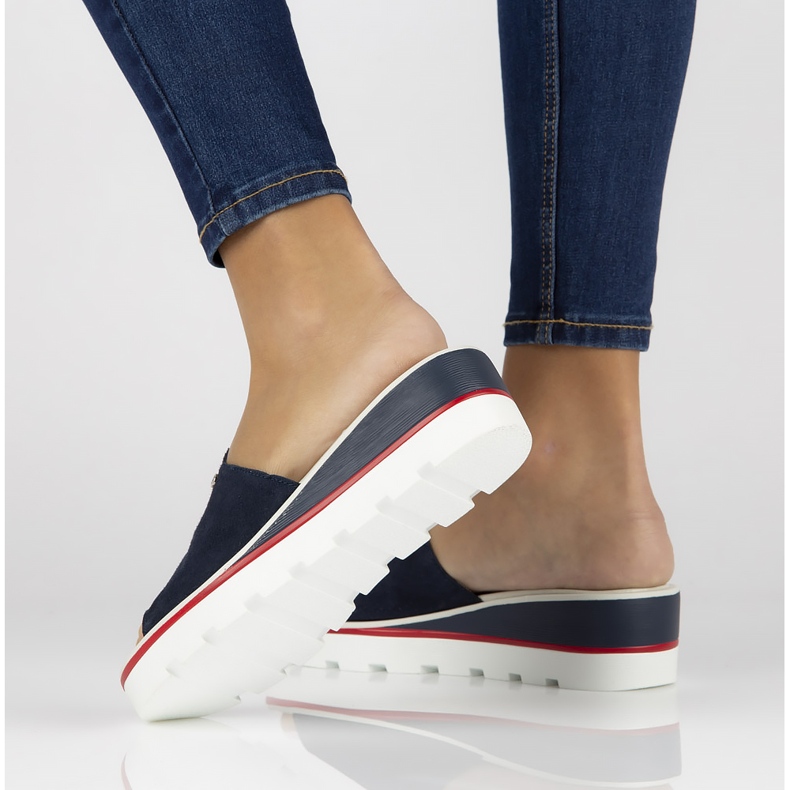 Babouches en cuir Filippo DK3635/22 Nv bleu marine 1