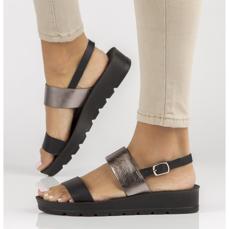 Filippo DS3612/22 Bk sandales noires le noir argent 1