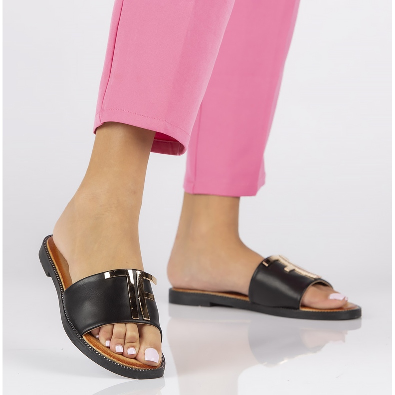 Filippo DK2103 / 22 Bk chaussons noirs doré 1