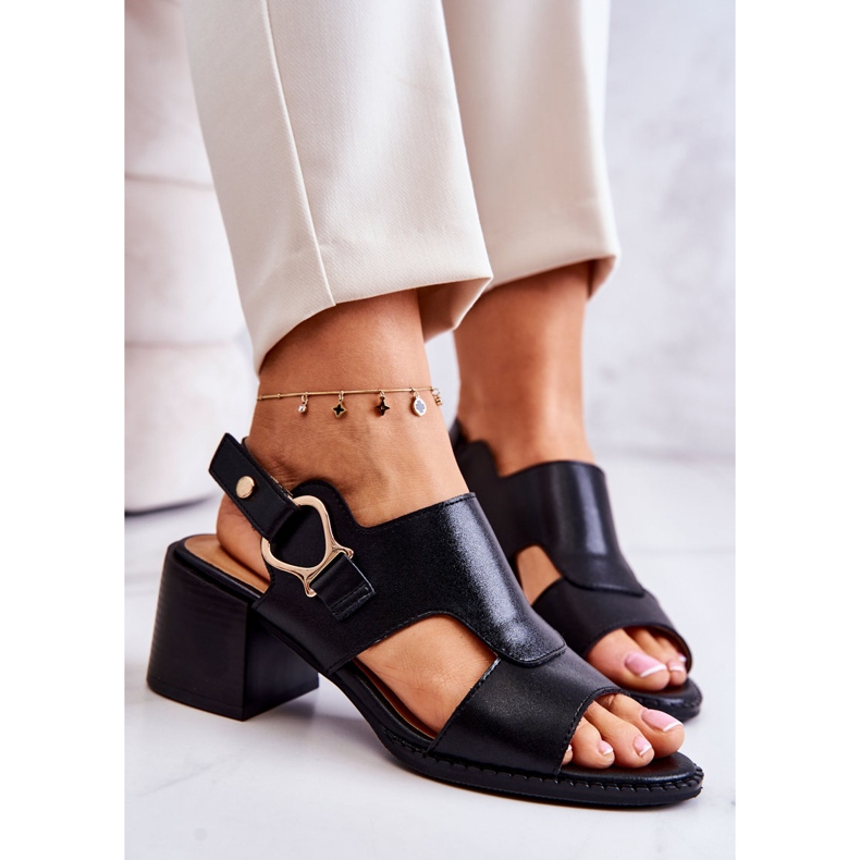 Sandales à Talons Hauts en Cuir La.Fi Noir Leratto 1